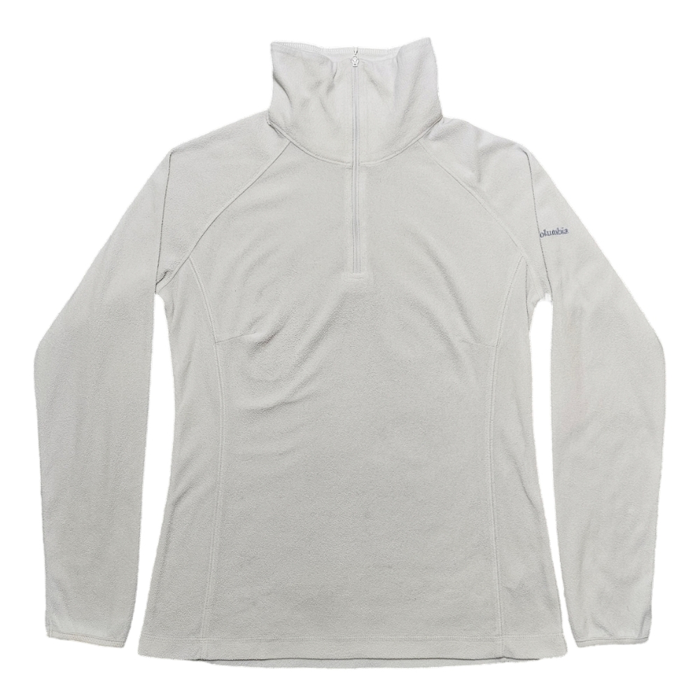 Columbia Women's Medium Quarter Zip Jacket White Long Sleeve
